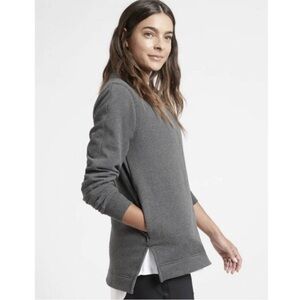 Athleta Retroplush Gray Heather Crewneck Sweatshirt, XS